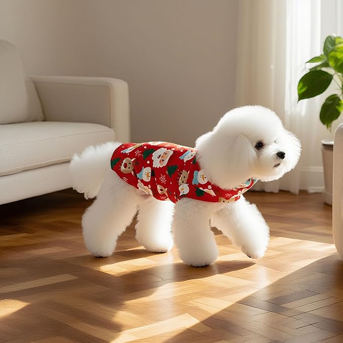 EXPAWLORER Cat Christmas Sweater - Sweaters for Cats Only Soft Warm Pet Clothes, Fall and Winter Xmas Coat Pullover Design, Fleece Sweatshirt Clothing Also for Puppy Small Dogs, Large