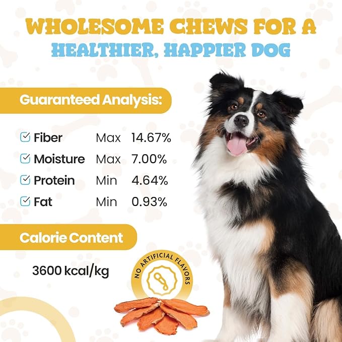 hotspot pets Sweet Potato Dog Treats (32 OZ) - Dehydrated All Natural, Rawhide Free, Grain-Free & High in Fiber- Ideal for Small to Large Dogs - Perfect Dog Chew for Training, or Treat