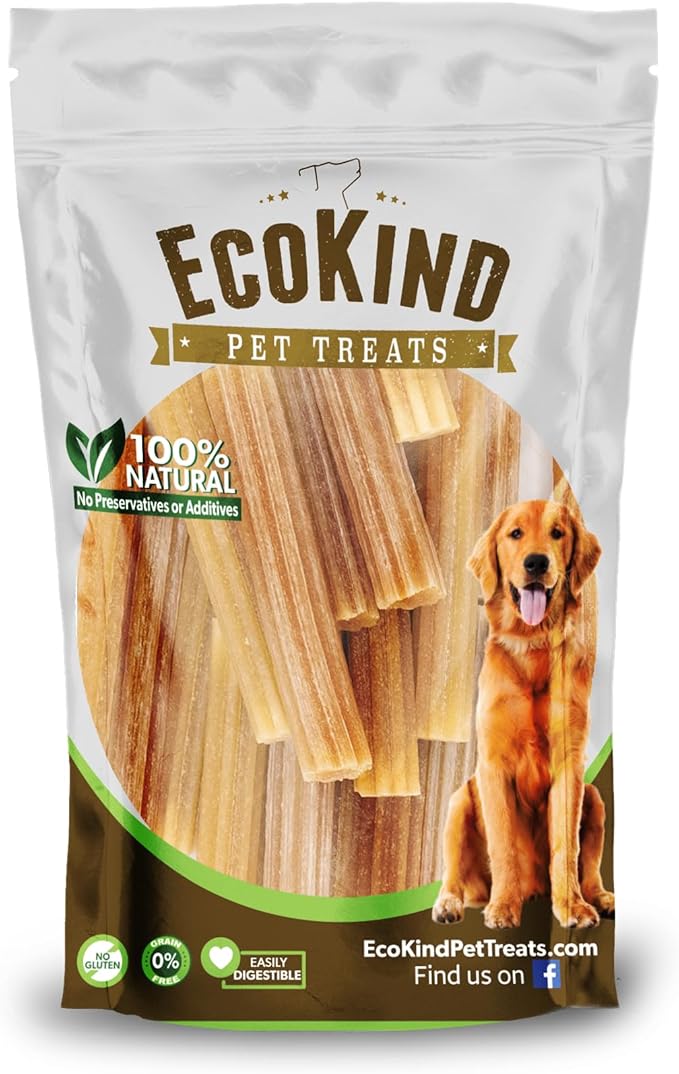 EcoKind Pet Treats Premium Gold Chicken Flavored Churro Chews | All Natural Himalayan Yak Cheese Dog Chew for Small to Large Dogs | Keeps Dogs Busy & Enjoying Indoors & Outdoor Use (10 Sticks)