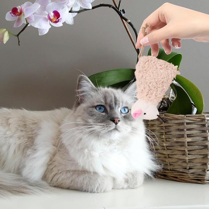 9sets Cat Teaser Biting Toys Interactive Plush Cat Toy Set Pet Playthings Fun 3pcs*3 Random