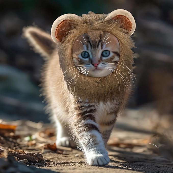 Weewooday 5 Pieces Cat Costume Christmas Bunny Hat Outfit with Ears Funny Cat Hat and Small Dogs Kitten Puppy Party Christmas Easter Costume Accessory Headwear(Chic Style)