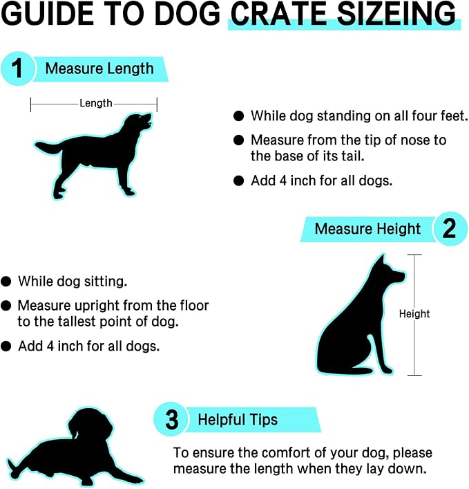 Dog Crate Furniture - Indoor Wooden Dog Kennel Furniture with 2 Dividers, 3 Drawers, and 3 Lockable Doors - 72"x23.6"x31.5"H, White