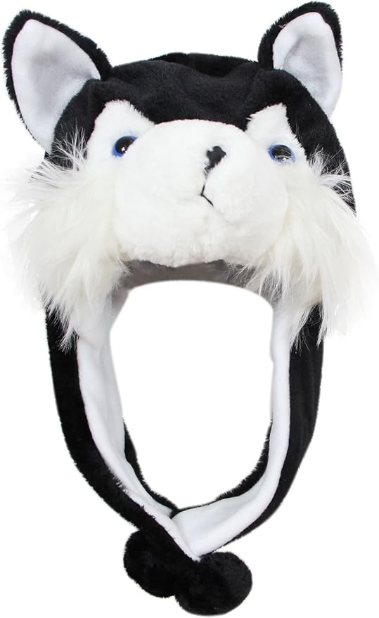Plush Fun Animal Hats One Size Cap Polyester With Fleece Lining