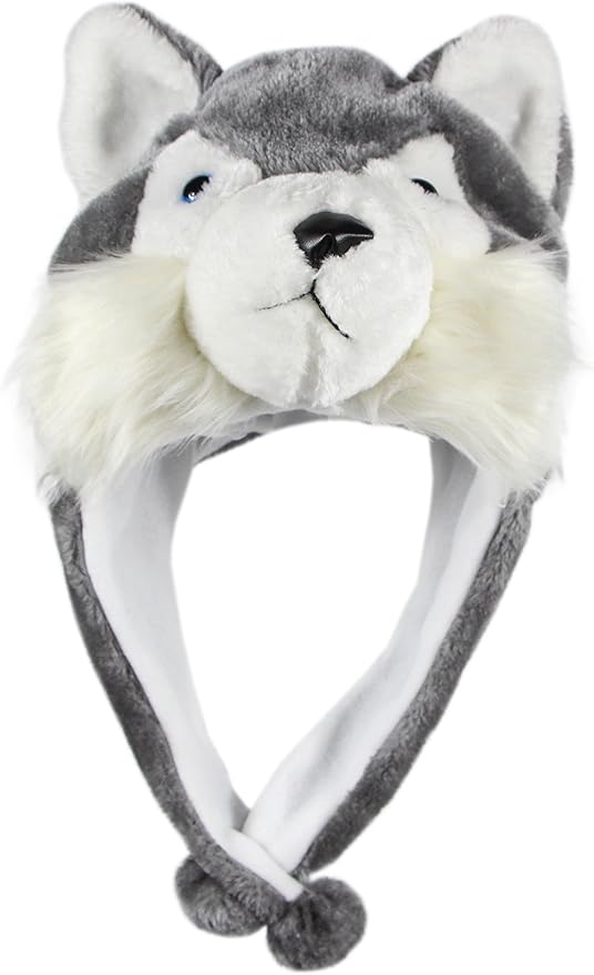 Plush Fun Animal Hats One Size Cap Polyester With Fleece Lining