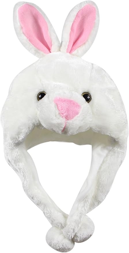 Plush Fun Animal Hats One Size Cap Polyester With Fleece Lining