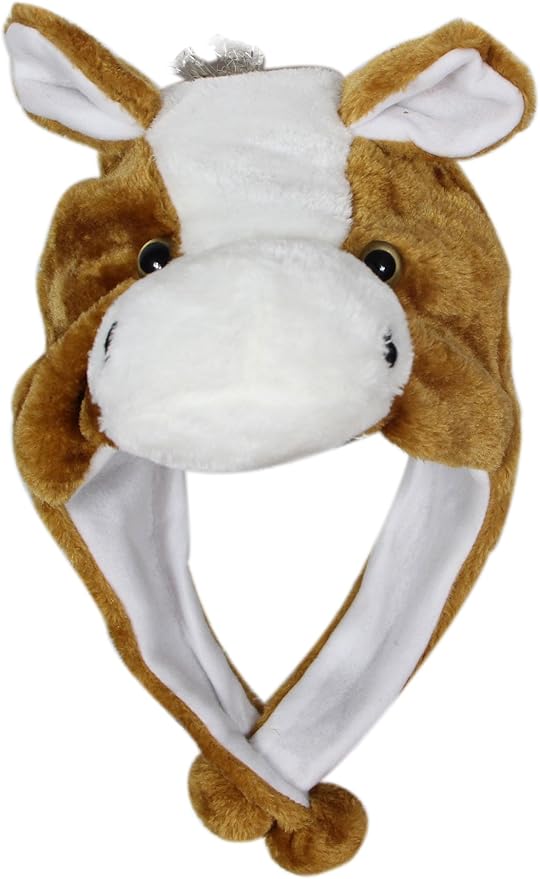 Plush Fun Animal Hats One Size Cap Polyester With Fleece Lining