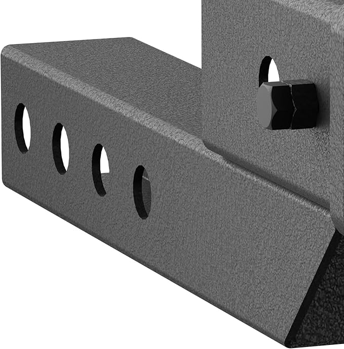 Trailer Receiver Hitch Riser & Extender Adapter, 2" Drop/Rise, Adjustable Lengths 5", 6", 8", 9", Solid Tube, 2-Inch Receiver, 7500 lbs Towing Capacity, Matte Black