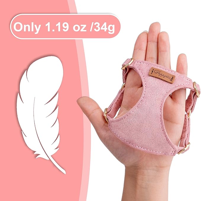 Puppytie No Pull Dog Harness with Multifunction Dog Leash,Soft Adjustable No Choke Escape Proof Pet Harness Vest for Medium Dogs or Large Dogs,Pink,M