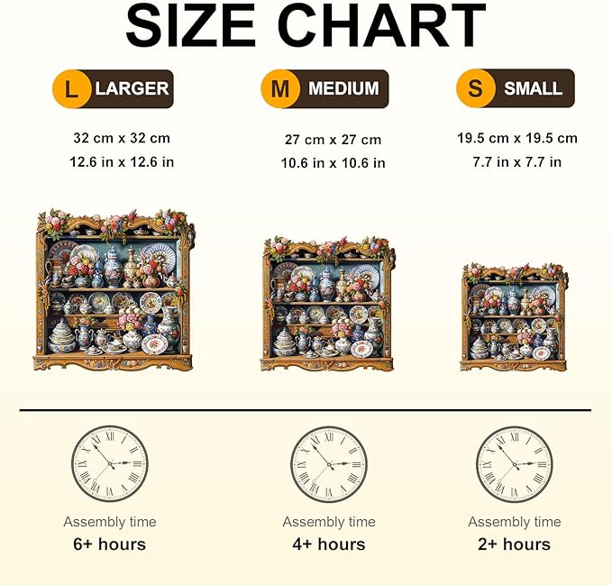 KAAYEE Wooden Puzzles for Adults, Porcelain Treasures Jigsaw Puzzles, 270 Piece Unique Shape Puzzle, Creative Gifts for Adults/Friends/Family, Family Game,Wall Decor(12.6 * 12.6in)