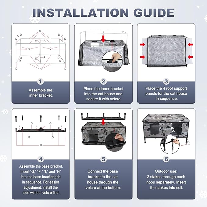 Outdoor Cat House for Ferals (Unheated) - 24''x18''x18'' Weatherproof Waterproof Cat Shelter with Rain Coat, Cozy All-Weather Protection for Stray & Outdoor Cats in Winter