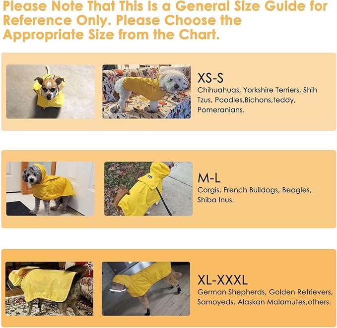 Lukovee Dog Raincoat, Adjustable Dog Rain Jacket with Clear Hooded Double Layer for Large Medium Small Dogs Puppies, Waterproof Rain Coat Poncho with Reflective Storage Pocket & Rim (BL,L)