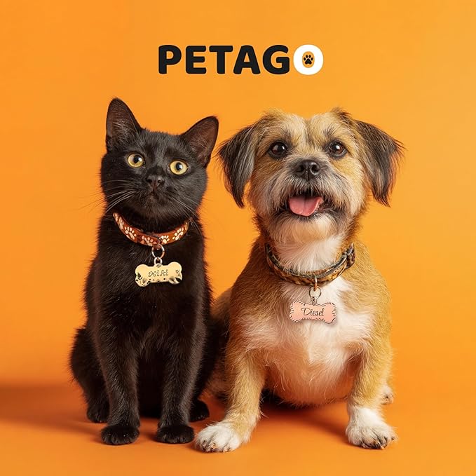 Personalized Dog Tags, Stainless Steel Custom Dog ID Tags for Pets, Bone Shaped pet tag with deep Engraving, 6 Stylish Colors, Durable Dog Name Tags Personalized for Pets, Dog tag.