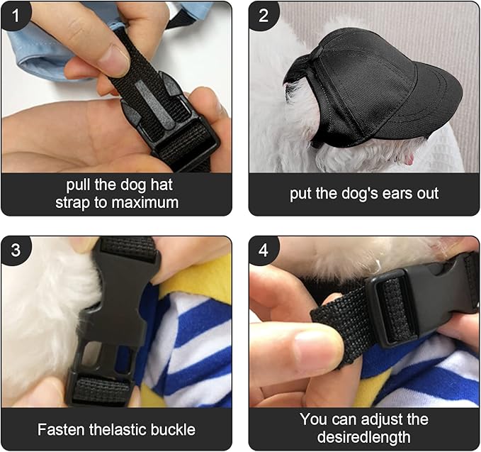 Dog Cap - Small, Pink, Geometric Pattern, Ear Holes, Adjustable Strap, All Season, Waterproof, UV Protection, Baseball Cap, Trucker Hat, Dog Hats for Small Dogs with Ear Holes