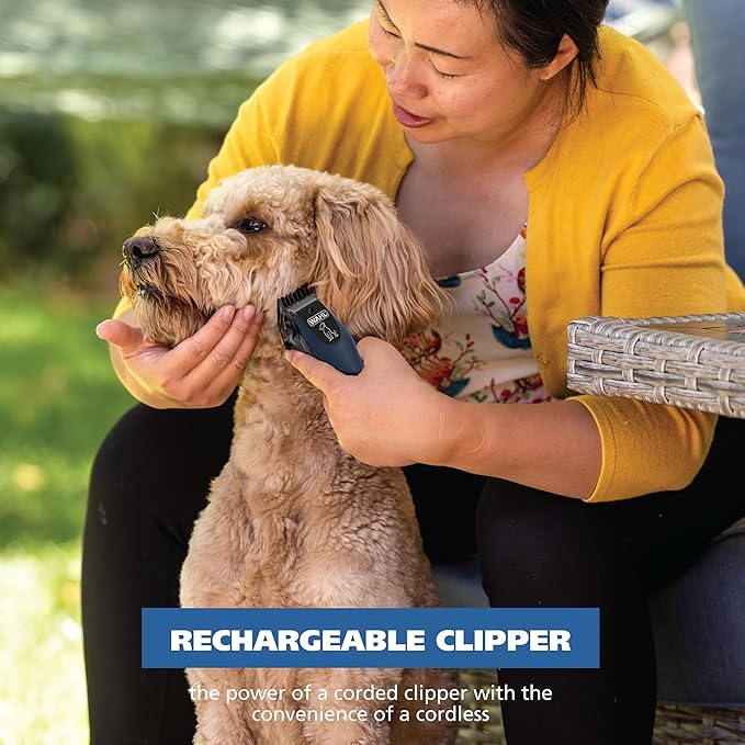 Wahl Power Pro Lithium Ion Rechargeable Cordless Dog Grooming Kit - Heavy Duty Cordless Electric Dog Clippers for Grooming The Thickest Coats - Model 3024675