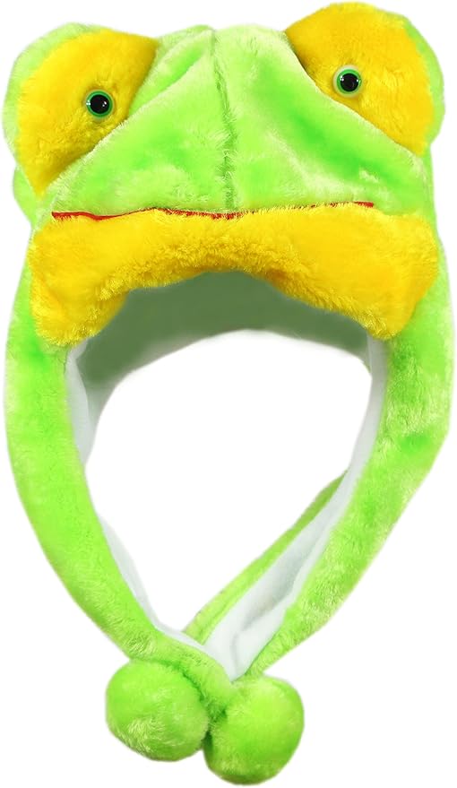 Plush Fun Animal Hats One Size Cap Polyester With Fleece Lining