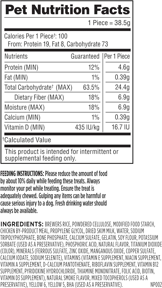 Milk-Bone Brushing Chews Daily Dental Dog Treats, Chicken Flavor, Large, 25 Count