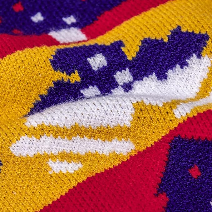 CuteBone Christmas Dog Sweater for Small Medium Dogs X-mas Knit Puppy Sweater Turtleneck Pet Winter Clothes Cat Apparel with Harness Hole