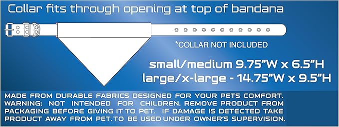 Pets First Collegiate Pet Accessories, Reversible Bandana, Michigan Wolverines, Large/X-Large,Black/White