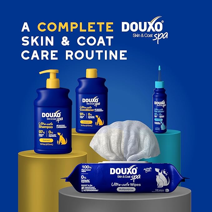 DOUXO® Skin & Coat SPA - Ultra-Safe Oatmeal Dog Conditioner, 16 fl oz, Safely Detangles, Moisturizes, Leaves The Coat Soft, Silky and Radiant, Skin-Friendly Formula