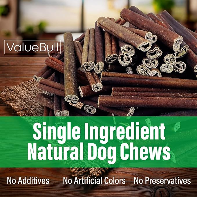 ValueBull Collagen Sticks for Dogs, 6 Inch Medium Chews, Natural Long-Lasting Dog Treats, 400 Count Wholesale Pack - Supports Joints, Skin & Coat with Chondroitin & Glucosamine