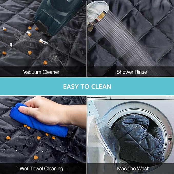 Dog Car Seat Cover for Back Seat | Mesh Window & Safety Belt | 100% Waterproof Dog Hammock for Safe Travel with Side Door Protectors | Non-Slip, Scratchproof Pet Rear Seat Cover for Car, SUV,Truck