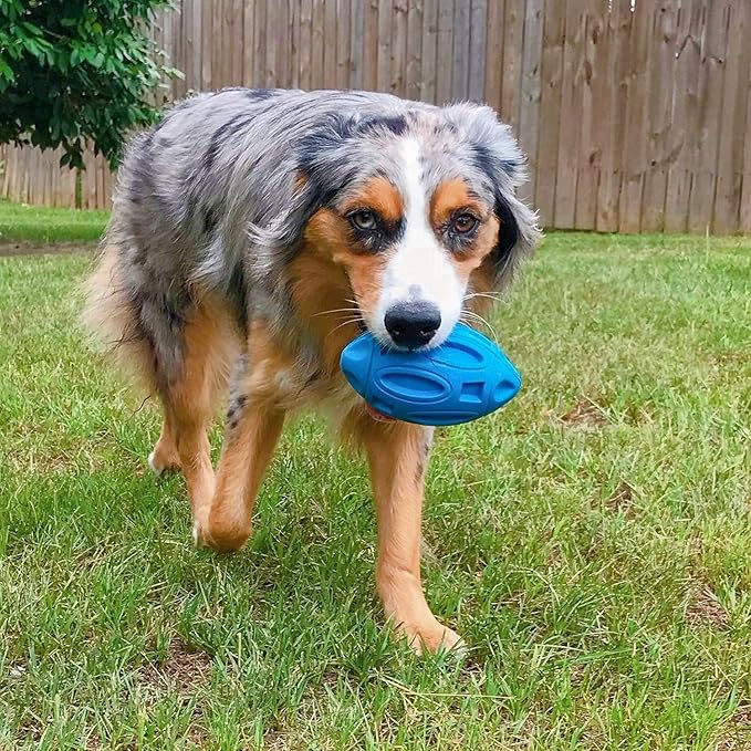 EASTBLUE Squeaky Dog Toys for Aggressive Chewers: Rubber Puppy Chew Ball with Squeaker, Almost Indestructible and Durable Pet Toy for Medium and Large Breed