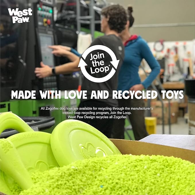 WEST PAW Zogoflex Zisc Dog Flying Disc, High Flying Aerodynamic Disc for Dogs Puppy – Lightweight, Floatable Disc for Fetch, Tug of War, Catch, Play – Doubles as Food/Water Bowl, Large 8.5", Ruby