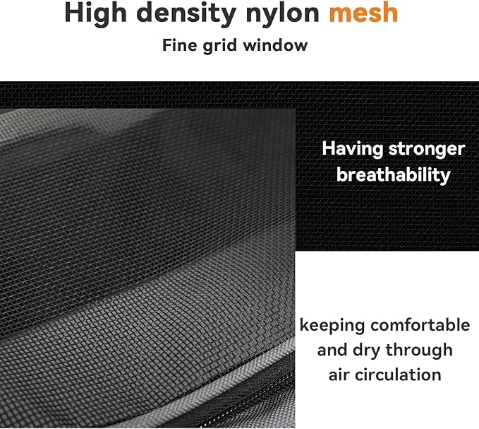 Cat Travel Carrier - Foldable Dog Carrier Bag, Soft-Sided Pet Bag up to 20 Lbs,Pet Carrier Soft-Sided Escape Proof with 4 Ventilated Windows, Airline Approved Travel Puppy Carrier (Black)