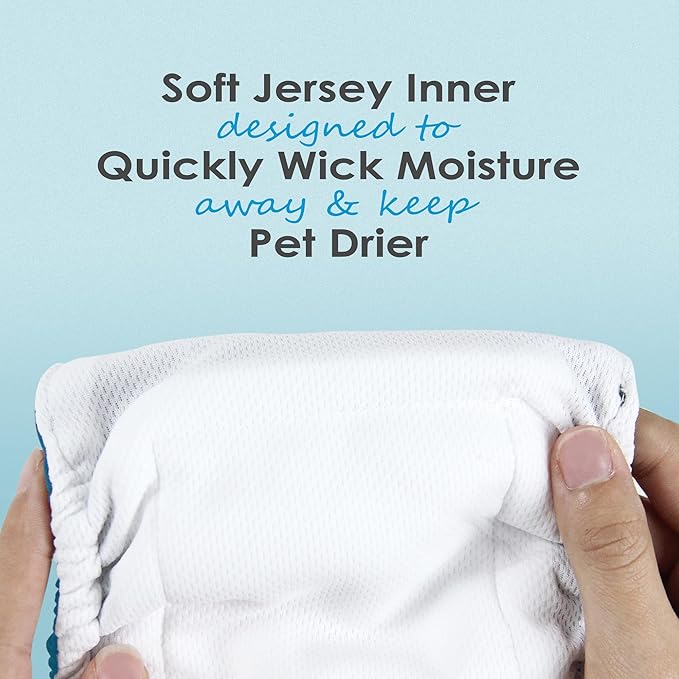 Wegreeco Washable Male Dog Belly Band - Pack of 3 - Washable Male Dog Belly Wrap, Large Doggie Diapers for Doggy Puppy (Bone, Large)