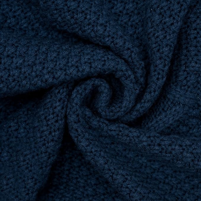 cyeollo 2XL Dog Sweater, Warm Stretchy Sweaters for Large Dogs Boy, Pullover Knitted Thermal Winter Big Dog Clothes with Sleeves, Turtleneck Pet Beagle Border Collie Apparel, Navy XXL