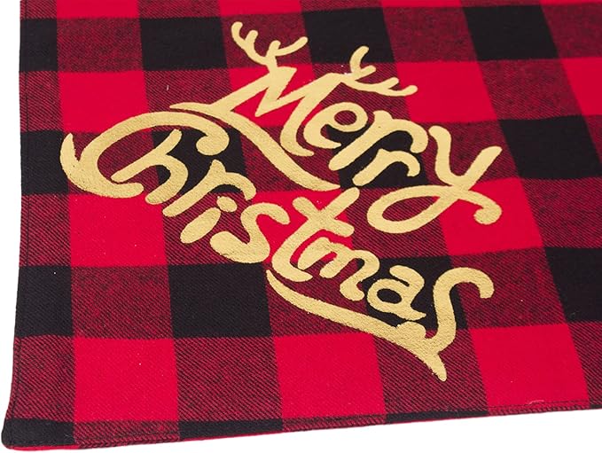 ADOGGYGO 2 Pack Dog Bandana Christmas Classic Plaid Triangle Pet Scarf Bibs Kerchief Merry Christmas Bandanas for Medium Large Dogs Pets