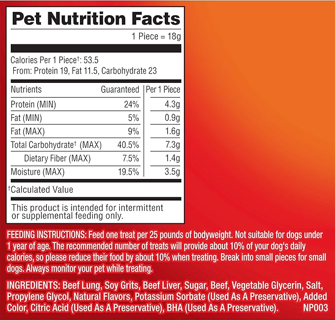 Pup-Peroni Dog Treats, Lean Beef Flavor, 22.5 Ounce, Made with Real Beef, 90% Fat Free