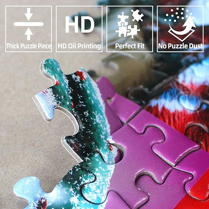 1000 Piece Puzzles for Adults, Graffiti Pickup Truck & Hummingbird Puzzle for Adults, Clearance Challenge Art Jigsaw Puzzle, for Gift Birthday Party Games Family, 27.5 * 19.7 Inch Dust Free Puzzle