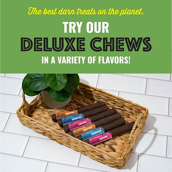etta says! Deluxe Crunchy Dog Chews 7” Variety - All Natural, Long-Lasting Chews - Made in the USA (12 Count Pack of 1)