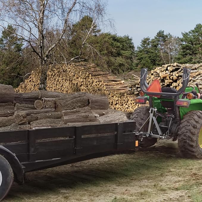 3 Point 2" Trailer Hitch Receiver Heavy-Duty for Category 1 Tractors Compatible with Kubota, BX, LM25H, WLM Tractor, NorTrac, Yanmar, Kioti, Cat