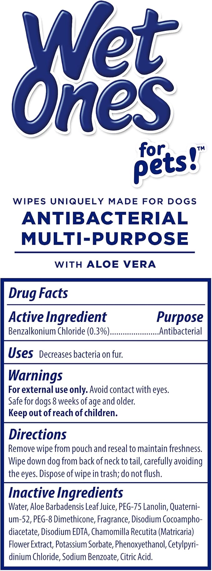 Wet Ones for Pets Multi-Purpose Dog Wipes with Aloe Vera, 30 count - 24 pack | Dog Wipes for All Dogs in Tropical Splash Scent, Wet Ones Dog Wipes with Wet Lock Seal