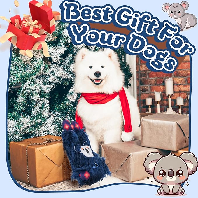 Interactive Monster Dog Chew Toys to Keep Them Busy – Enrichment Squeaky Treat Dispensing Chew Dog Toys for Boredom and Stimulating, Tough Plush Dog Toy for Large Medium Dogs (C-Blue)