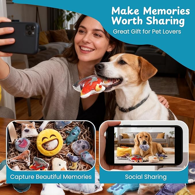 Nocciola Plush Squeaky Dog Toys – 12 Pack Small Dog Chew Toys with Squeakers, Soft Stuffed Puppy Toys with Carry Bag for Small & Medium Dogs