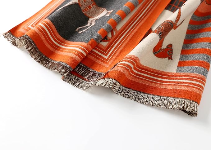 Jeelow Womens Pashmina Shawl Wrap Scarf - Elegant Dressy Evening Poncho Cape for Formal and Wedding Outfits