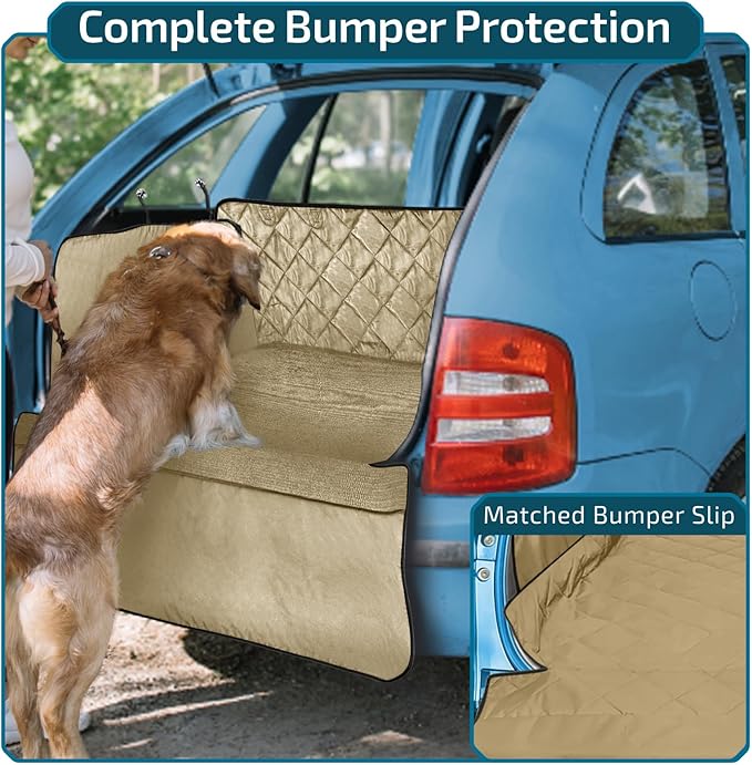 Veckle Cargo Liner, SUV Cargo Cover for Dogs with Side Flaps Hammock Water Resistant Nonslip Dog Seat Cover Area Protector Scratchproof for SUVs Sedans Vans