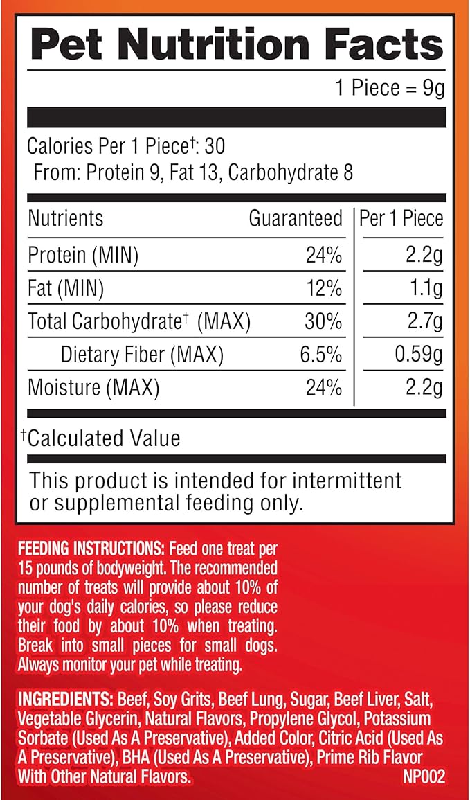 Pup-Peroni Dog Treats, Prime Rib Flavor, 5.6 Ounce (Pack of 8), Made with Real Steak