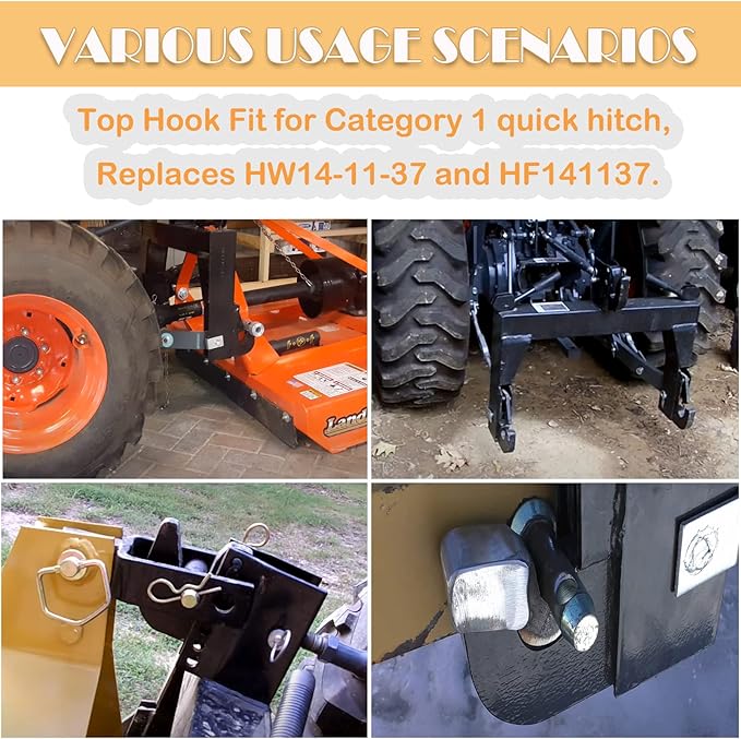 E-cowlboy Top Hook for Cat 1 Quick Hitch,Fit for Harbor Freight