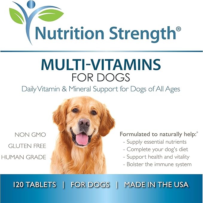 Multivitamins for Dogs, Daily Vitamin and Mineral Support, Nutritional Dog Supplements for All Canine Breeds and Sizes, Promotes Immune Health in Pets, 120 Chewable Tablets