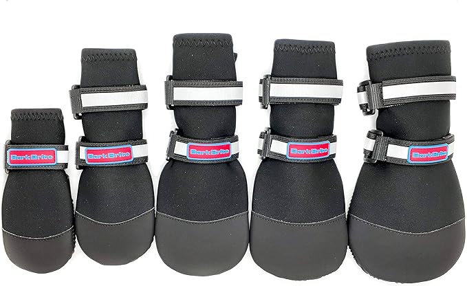 All Weather Neoprene Paw Protector Dog Boots with Reflective Straps in 5 Sizes! (XXL (4.5x4.5 in.))