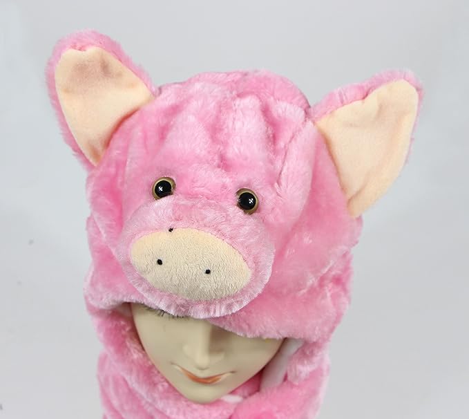 Plush Novelty Animal Hat: One Size Fits All Adults & Children/Soft, Warm Beanie Hat