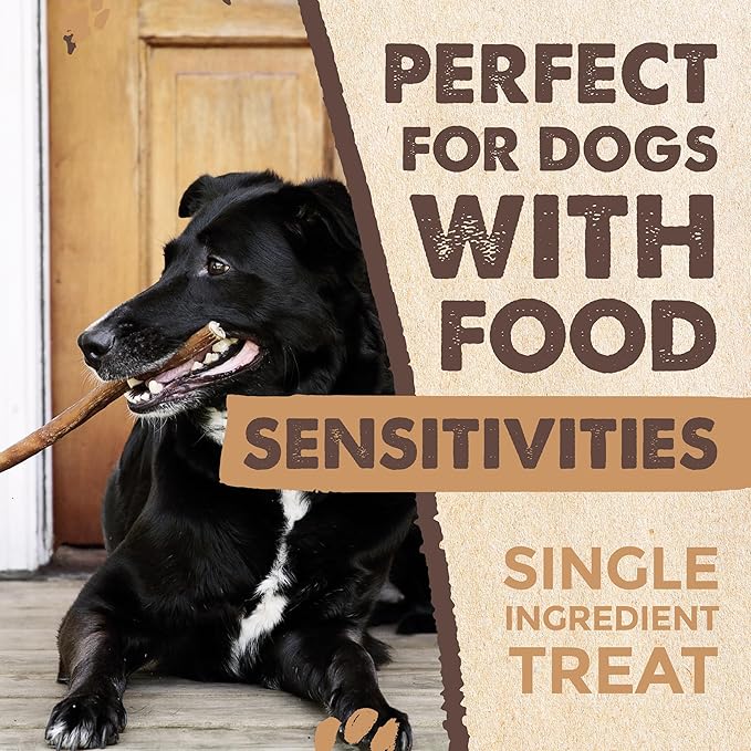 Mighty Paw Naturals Bully Sticks for Small & Medium Dogs - Grass Fed Beef Chews. Bully Sticks for Large Dogs. Lower Odor Stick Treat. Single Ingredient (6" - 10 Pack)