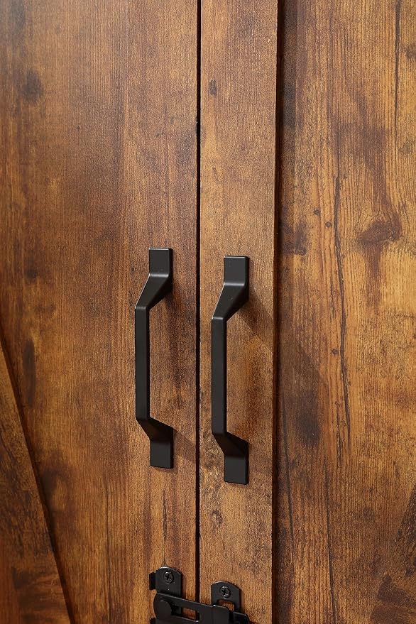 Large Cat Litter Enclosure with Litter Collector, Enclosure for self-Cleaning Litter Boxes,Adjustable Shelf for Dog Proof,Charging Station,Locks Added for cat,Cat House,Rustic Brown