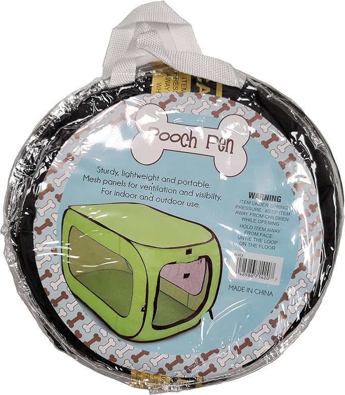 Beatrice Home Fashions Portable, Collapsible, Pop Up Kennel Travel Cat and Dog Crate, 32.5" L x 19.5" W x 19.5" H, Green