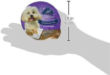 Blue Buffalo Delights Natural Adult Small Breed Wet Dog Food Cups, Pate Style, Porterhouse Flavor in Savory Juice 3.5-oz (Pack of 12)