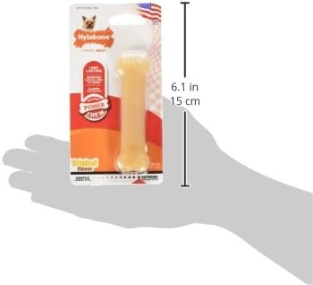 Nylabone Original Bone Power Chew Toy for Dogs, Durable & Tough Dog Toys for Aggressive Chewers, Original Flavor, X-Small/Petite - Up to 15 lbs, 1 Count